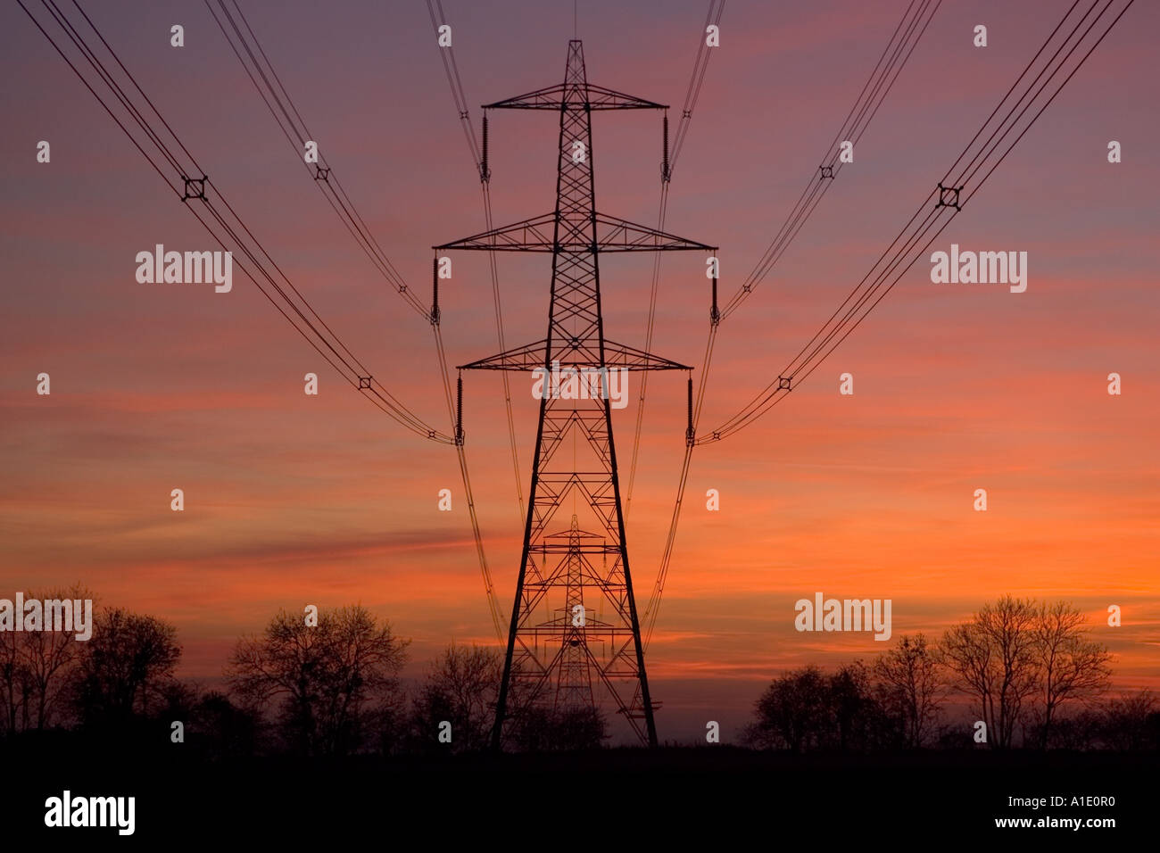 Electricity pylon near Burbage Leicestershire United Kingdom Stock Photo