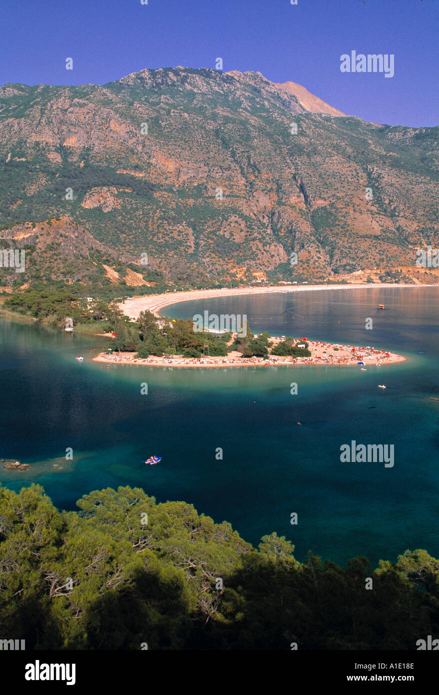 Olu Deniz beach nr. Fethiye, Med Coast, Turkey Stock Photo
