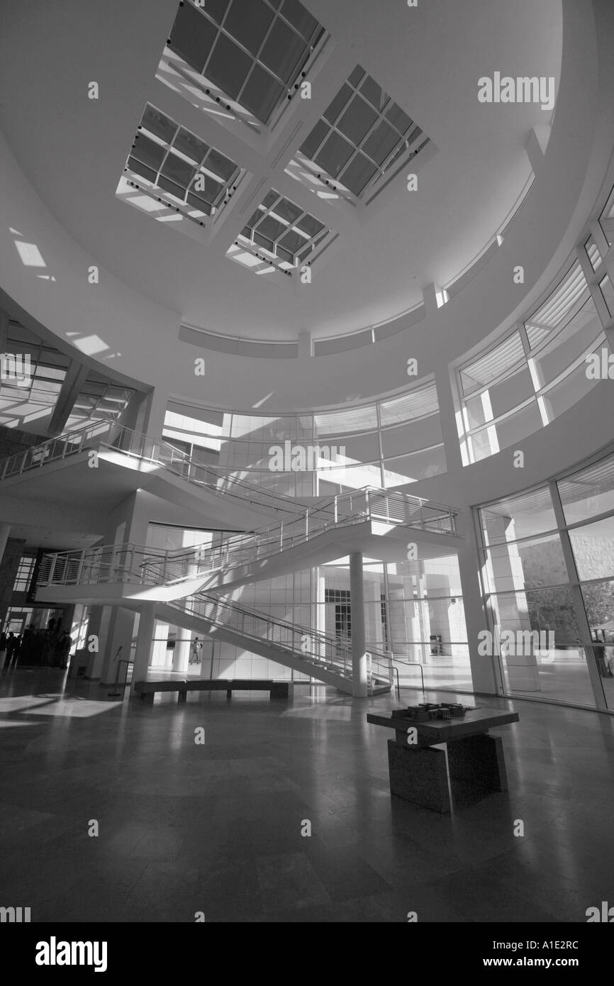 Getty Museum, Los Angeles, CA , USA Interior Exterior Architectual Design Stock Photo