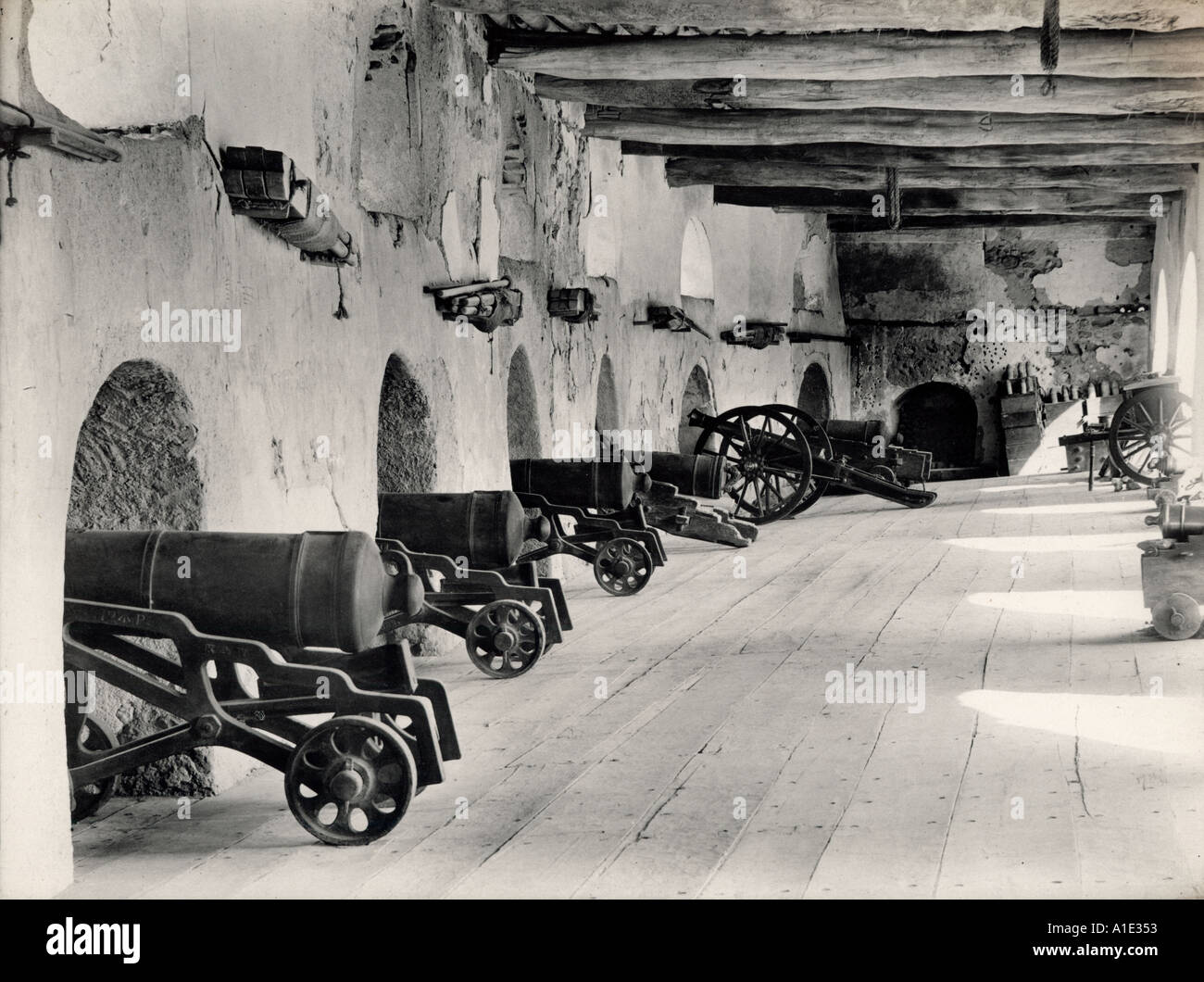 Battery of the Eastern fort Jalali Muscat Stock Photo