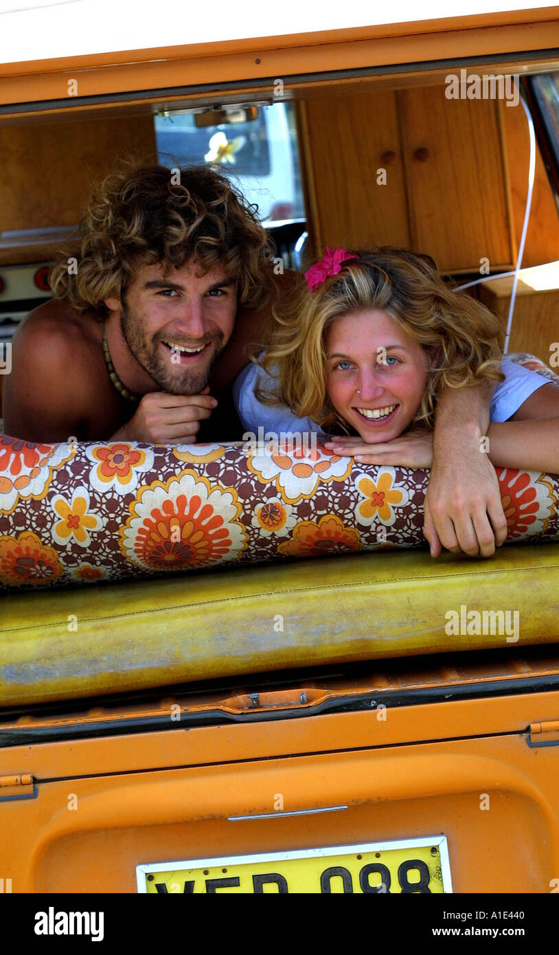 Backpackers in Australia Stock Photo Alamy