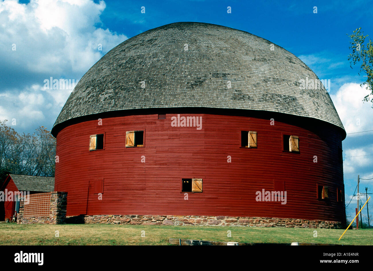 The Round Barn Arcadia Oklahoma USA Stock Photo