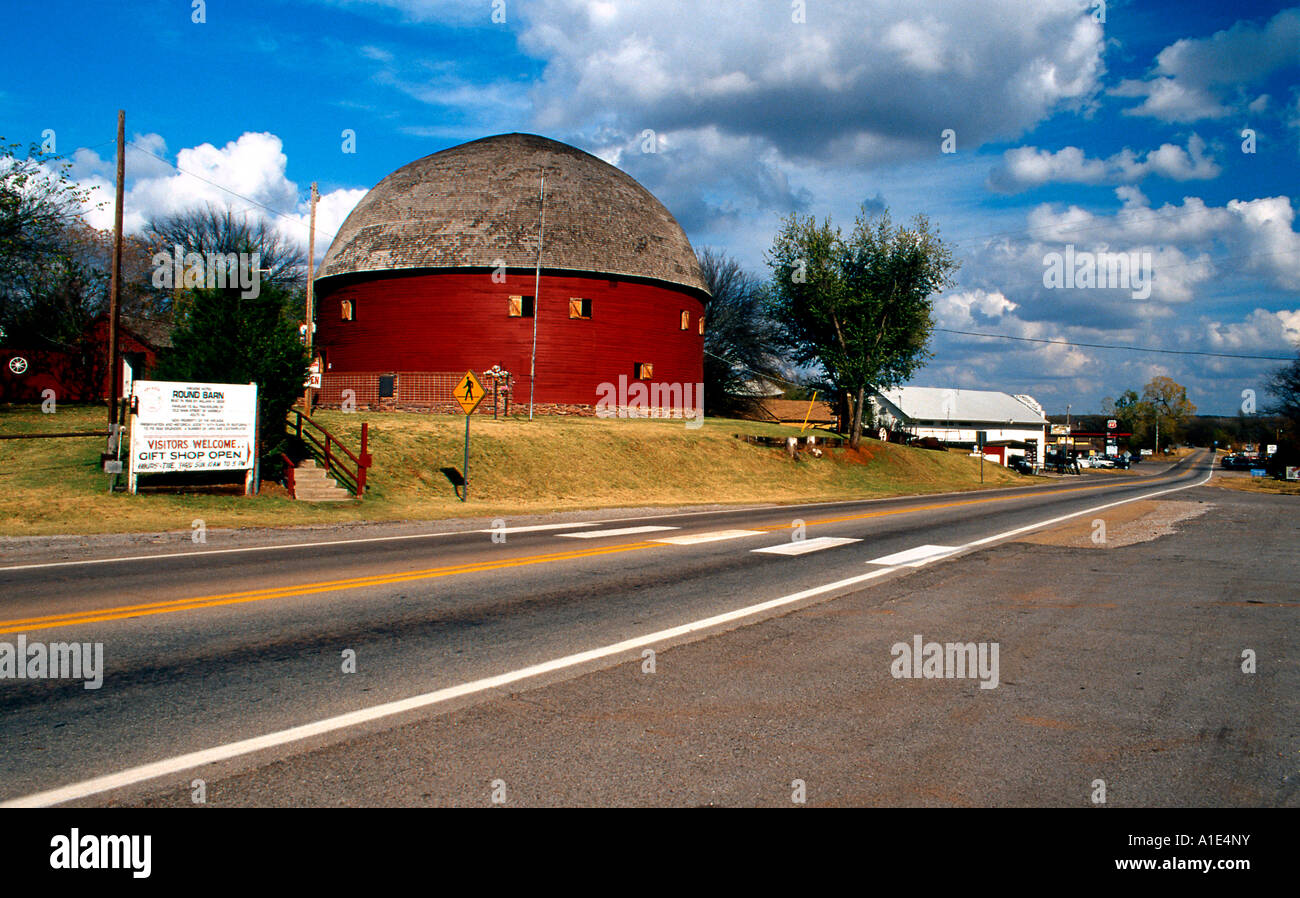 The Round Barn Arcadia Oklahoma USA Stock Photo