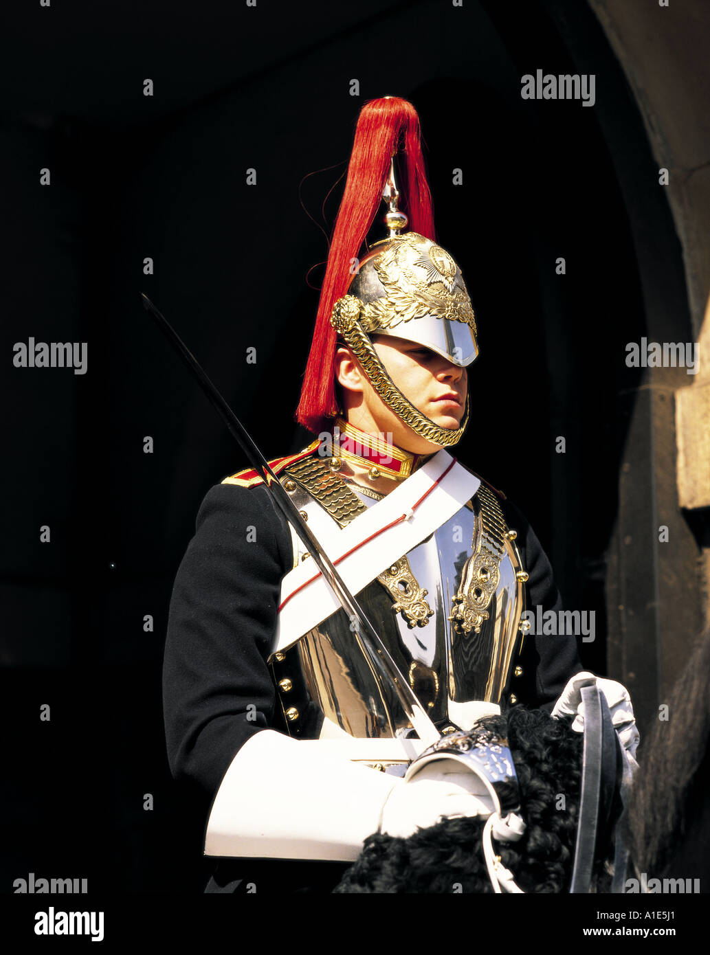 Horse Guard at Whitehall in London, England Stock Photo