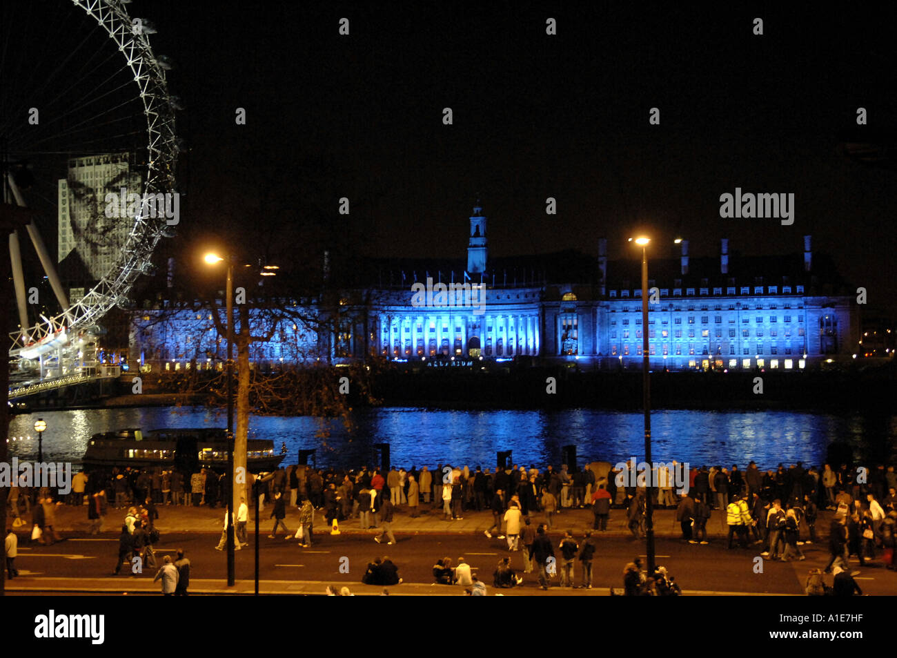 horizontal new years eve celebration london england city night capital