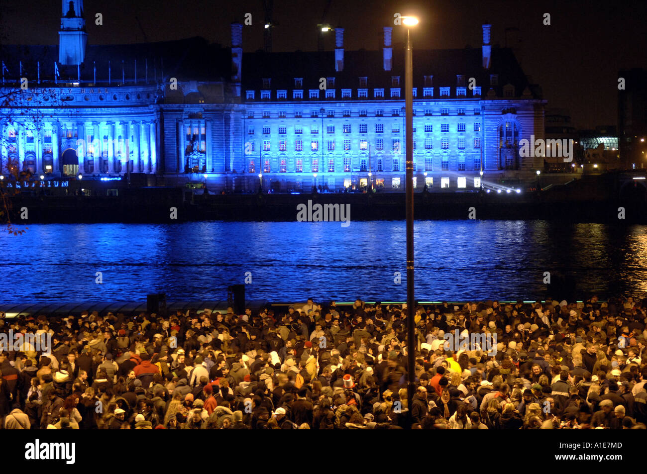 horizontal new years eve celebration london england city night capital