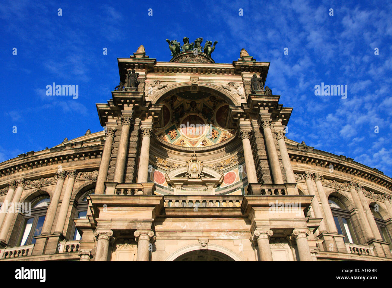 the Semper Opera House in Dresden, Germany, Saxony, Dresden Stock Photo