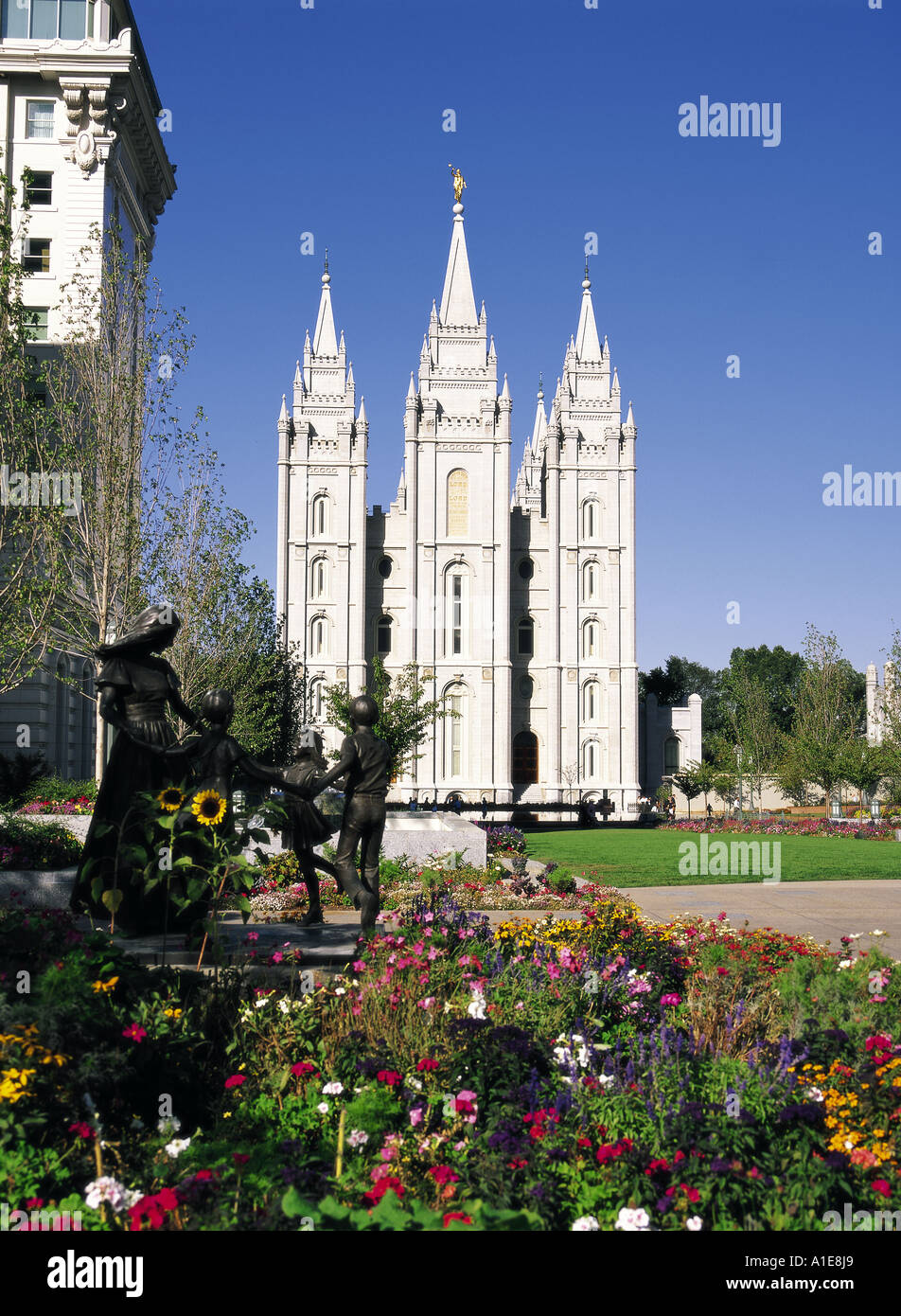 Temple square salt lake city statue hires stock photography and images