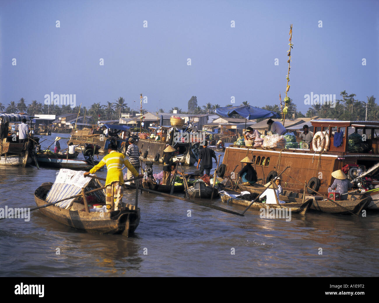 Can Tho Cai Rang floating market in Mekong Delta Vietnam Stock Photo Alamy