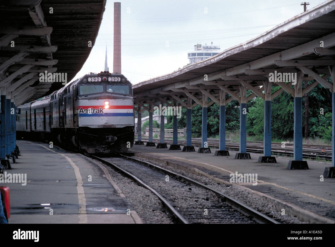Amtrak train Raleigh NC Stock Photo Alamy