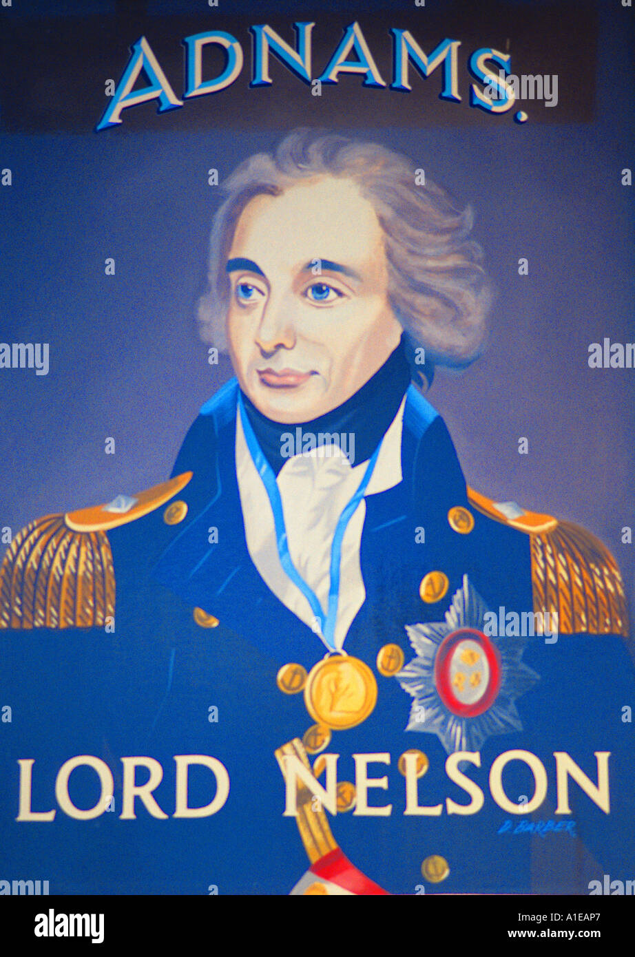 Lord Nelson pub sign Ipswich Stock Photo