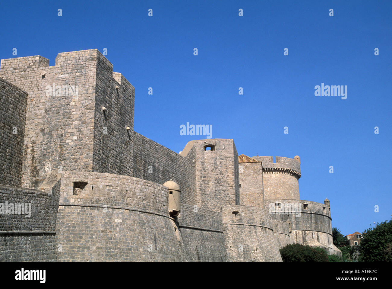 Dubrovnik Croatia Castle Old Town medieval Walled City Stock Photo