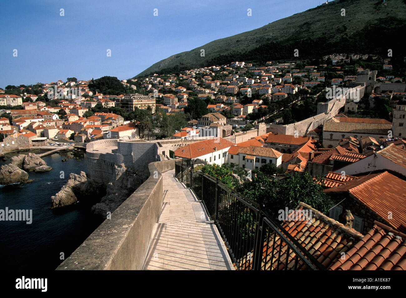 Dubrovnik Croatia Old Town Walled City Stock Photo