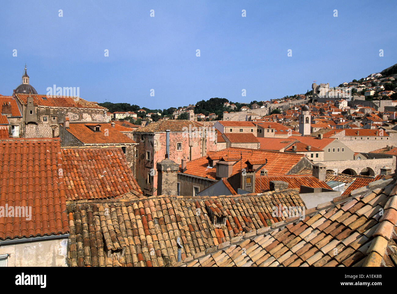 Dubrovnik Croatia Old Town Walled City Rooftops above Stock Photo - Alamy