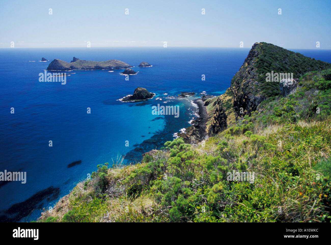 Lord Howe Island NSW Australia Malabar Hill on right Admiralty Islands