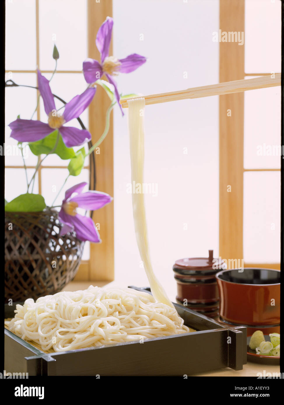 Soba Japanese Noodle Stock Photo - Alamy