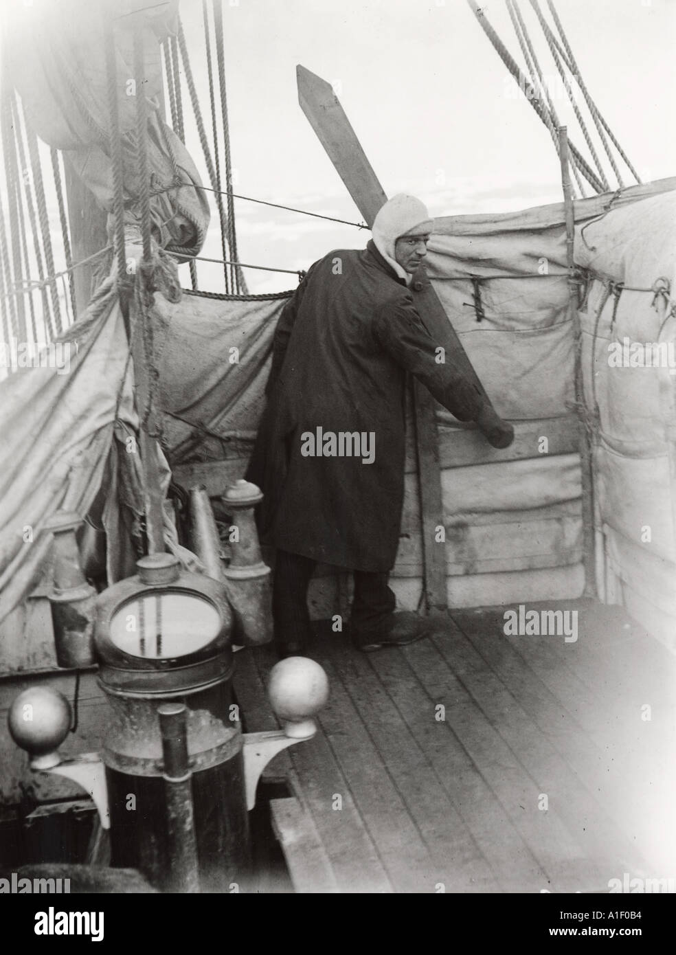 Frank Worsley directing helmsmen through the ice Imperial Trans