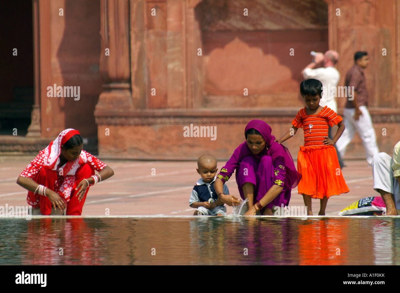 Muslim woman family ritual bath, Jama Masjid, New Delhi Stock Photo Alamy