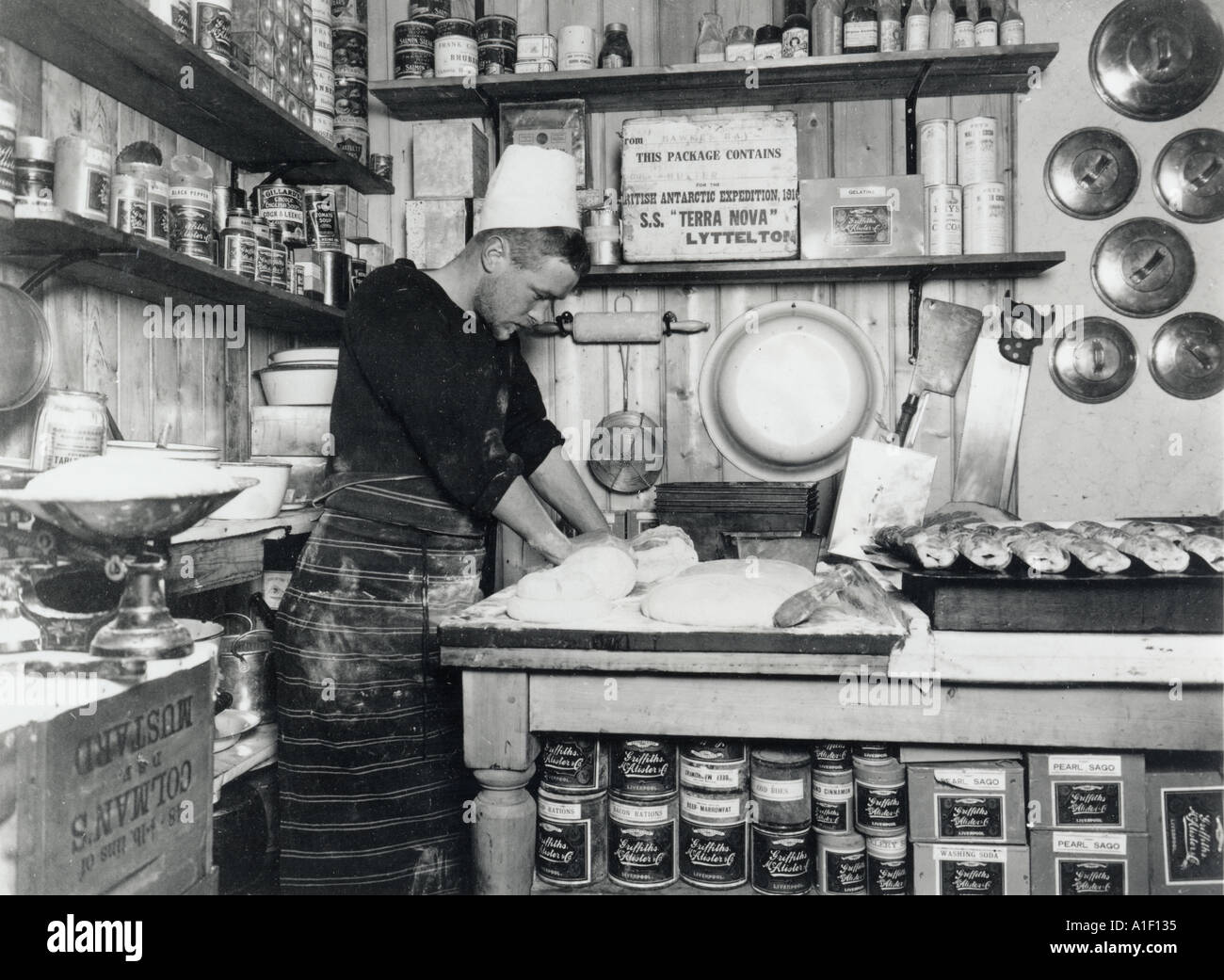 Clissold the Cook making bread Stock Photo