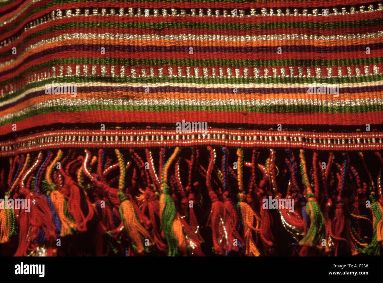 Traditionally woven Bedouin mat in Oman Stock Photo