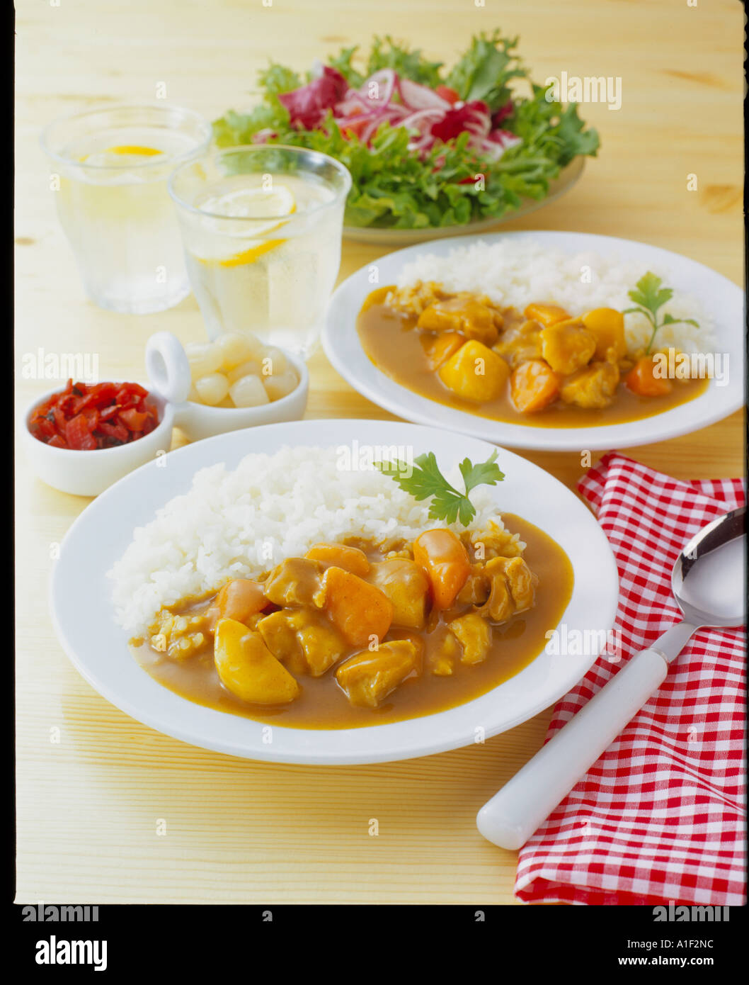 Set Rice Curry Curry rice hi-res stock photography and images - Alamy