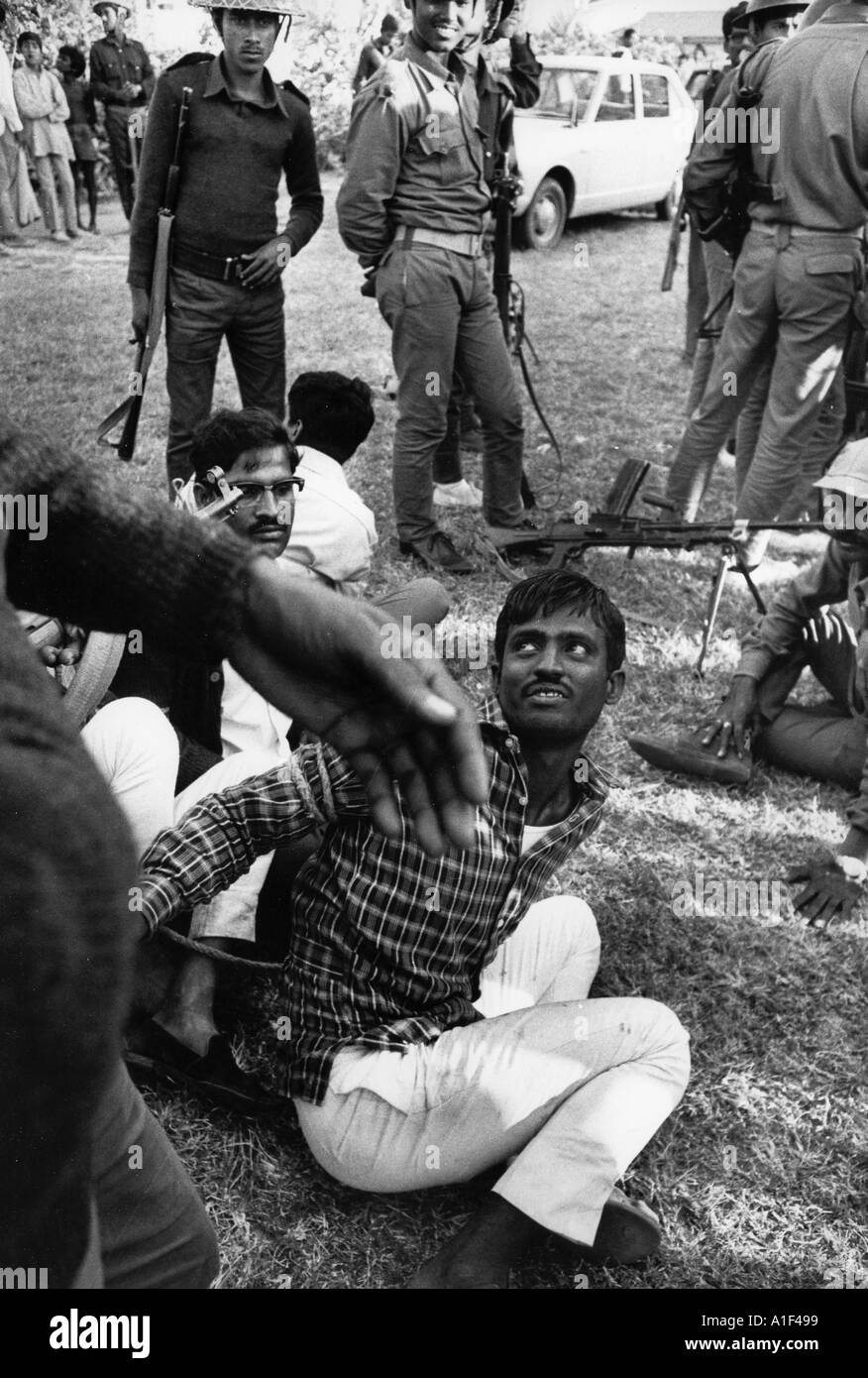 The infamous bayonetting of 5 young men during Bengal s victory rally Dacca Stadium Dec 18 1971 Stock Photo