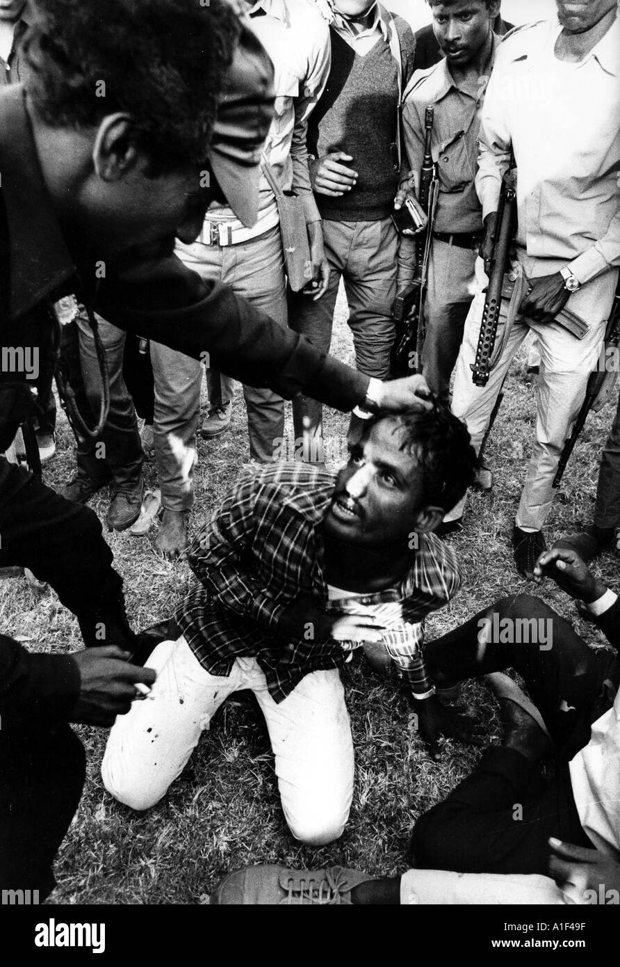 The infamous bayonetting of 5 young men during Bengal s victory rally Dacca Stadium Dec 18 1971 Stock Photo