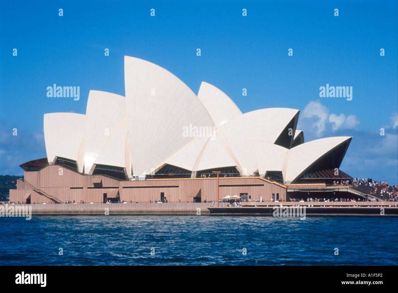 Sydney opera house west elevation, viewed from across Sydney Cove, circular quay west, new south wales Australia Stock Photo