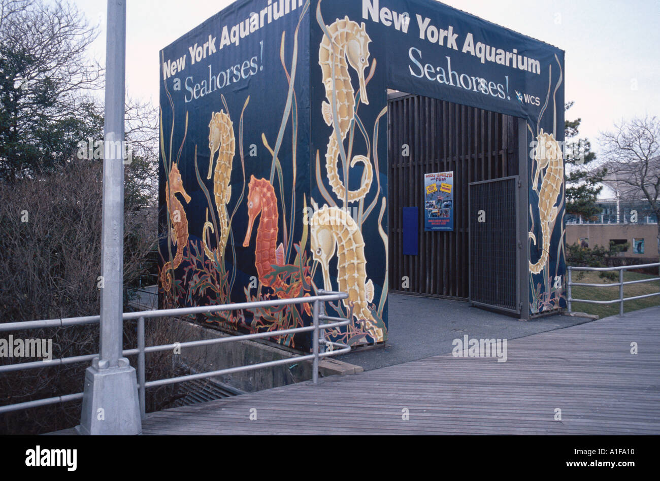 The entrance to the Coney Island Aquarium Stock Photo Alamy