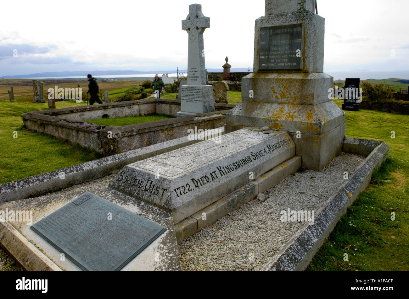 Flora MacDonald tomb Kilmuir Cemetery Skye island Highlands Scotland United Kingdom Stock Photo