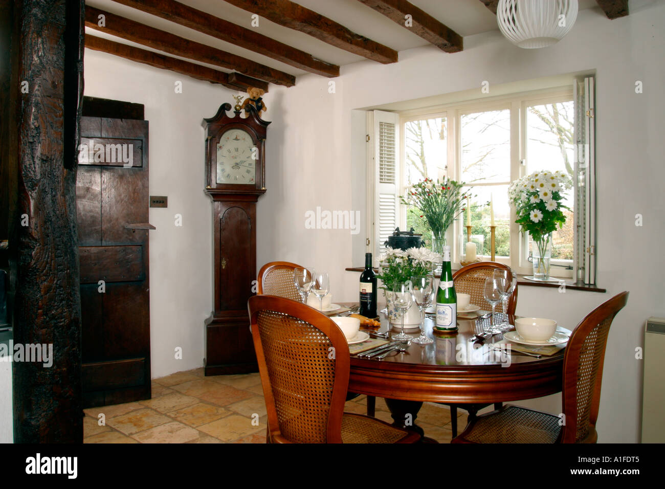 Traditional beamed ceiling dining room hi-res stock photography and ...