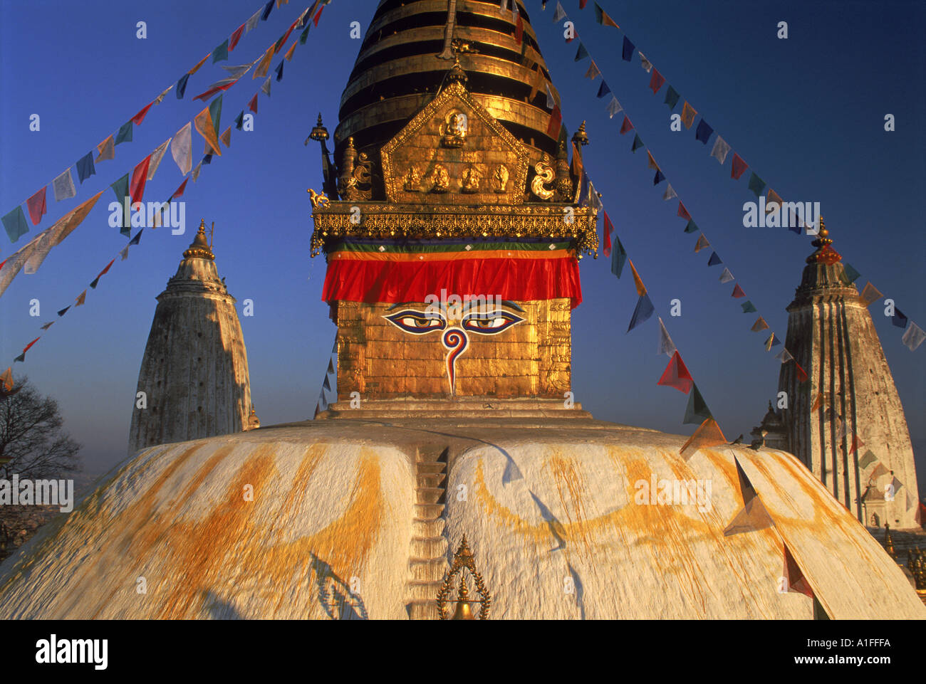 The Swayambhunath Stupa or Monkey Temple in Kathmandu Nepal Asia G ...