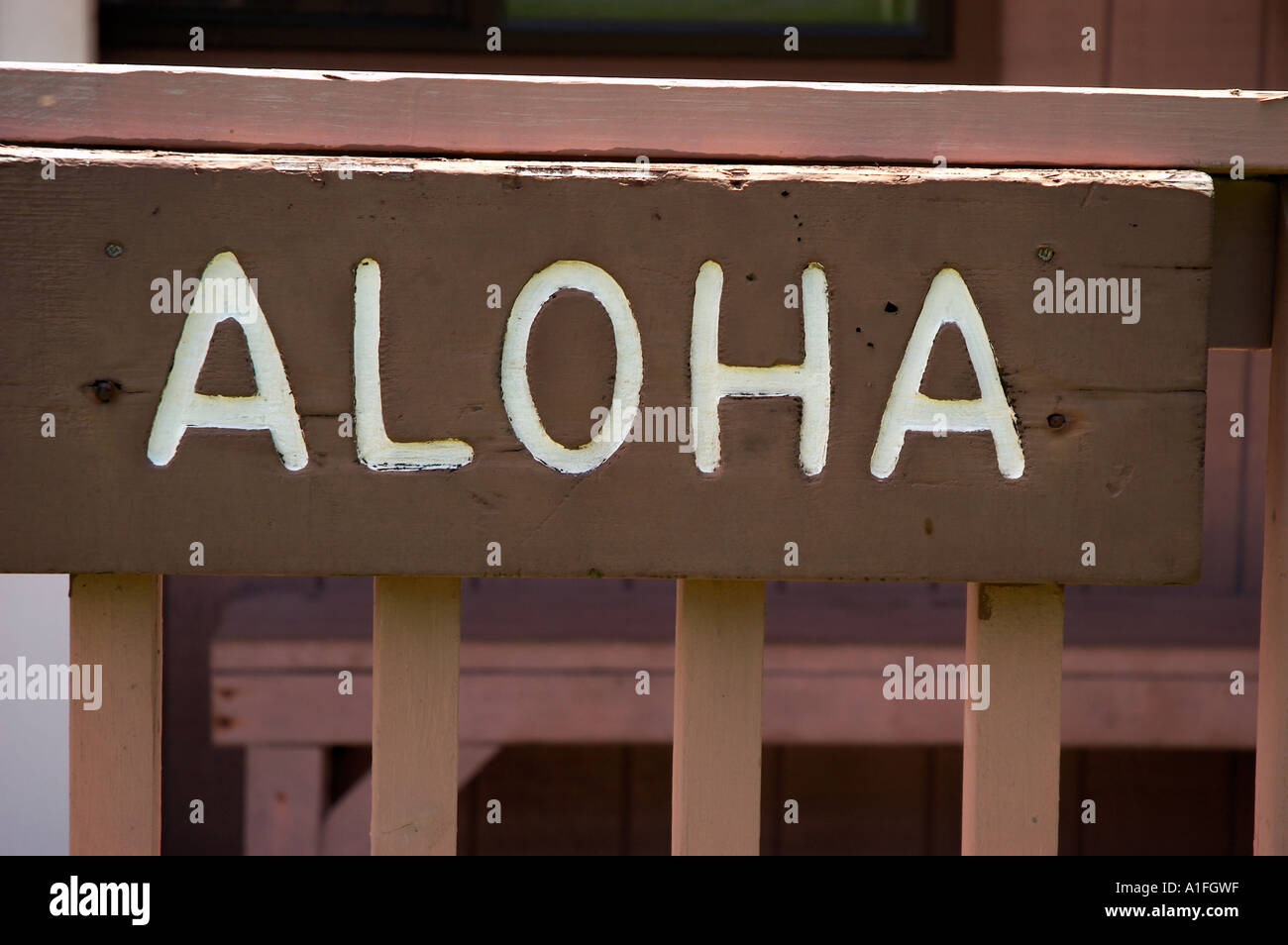 aloha sign Maui Hawaii Stock Photo