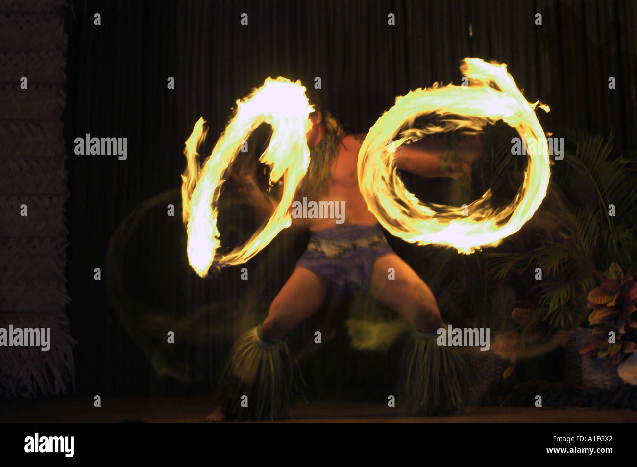 fire dance Hawaii Stock Photo Alamy