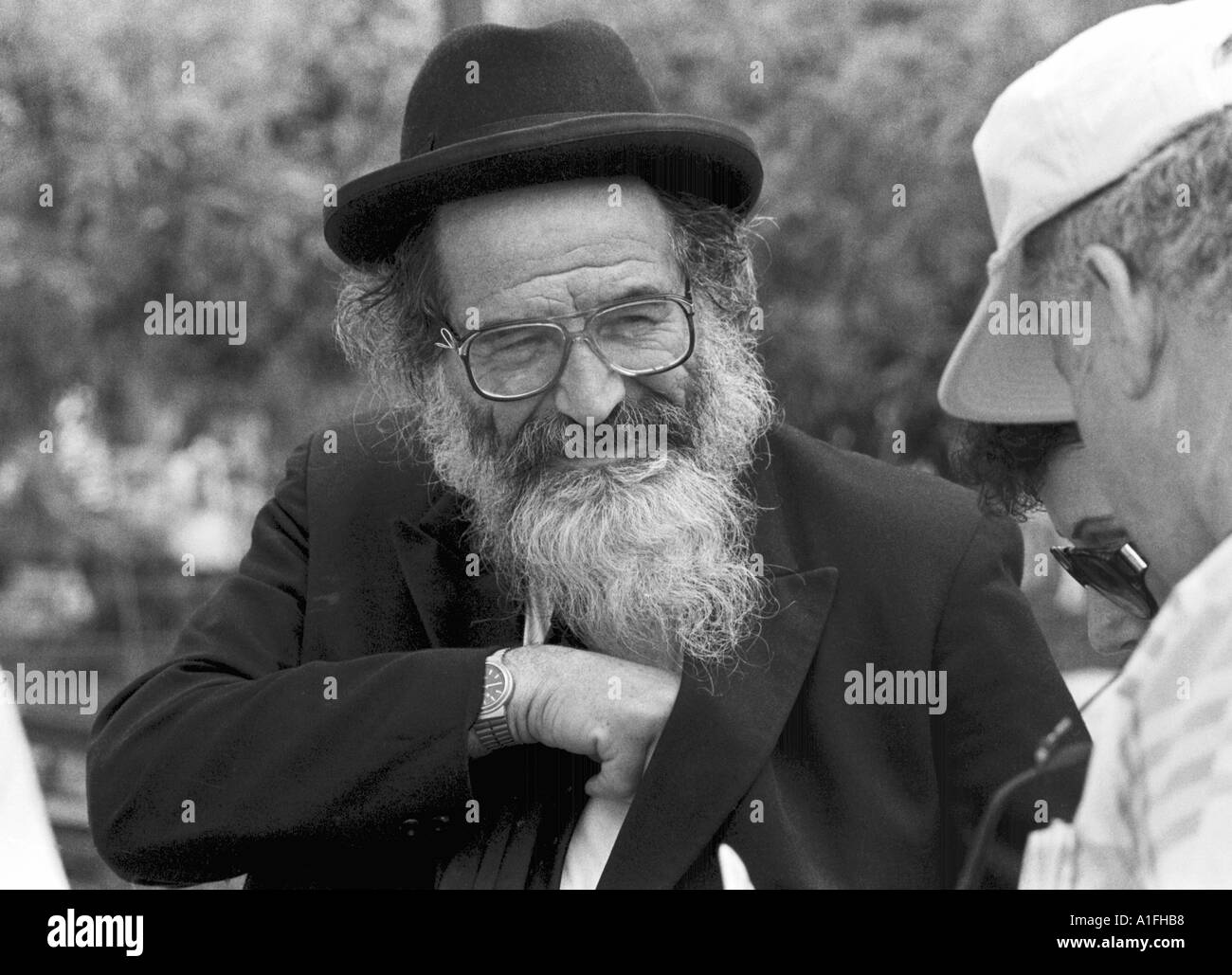 Homburg hat Black and White Stock 