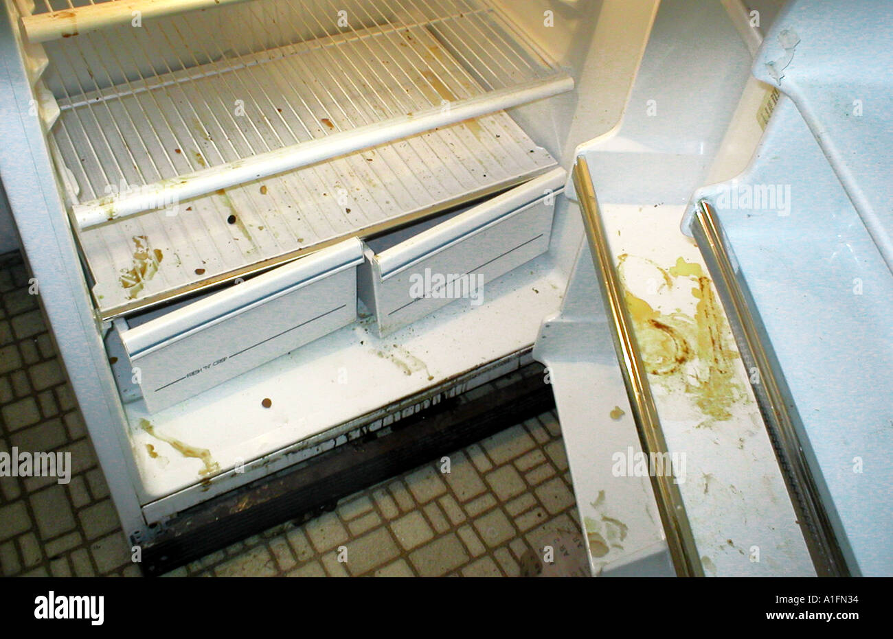 disgusting refrigerator Stock Photo