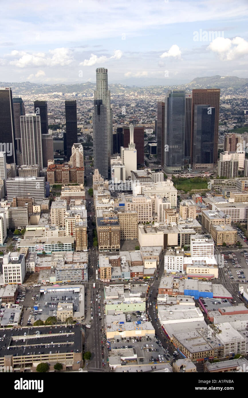 Aerial view of downtown Los Angeles California Stock Photo - Alamy
