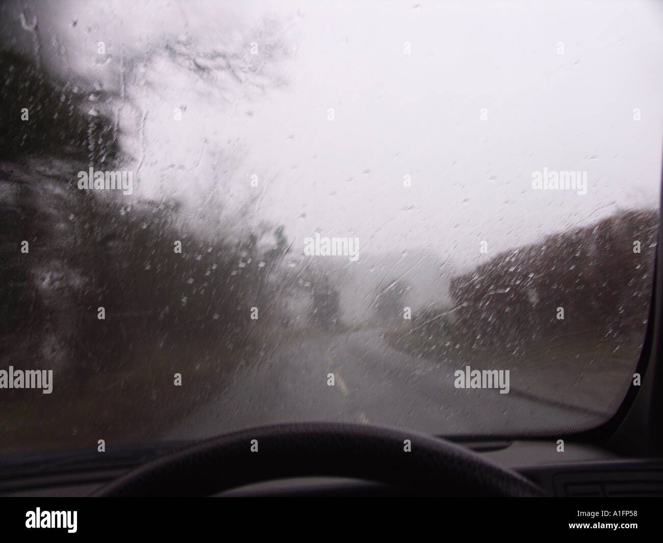 Driving in hard rain hi-res stock photography and images - Alamy