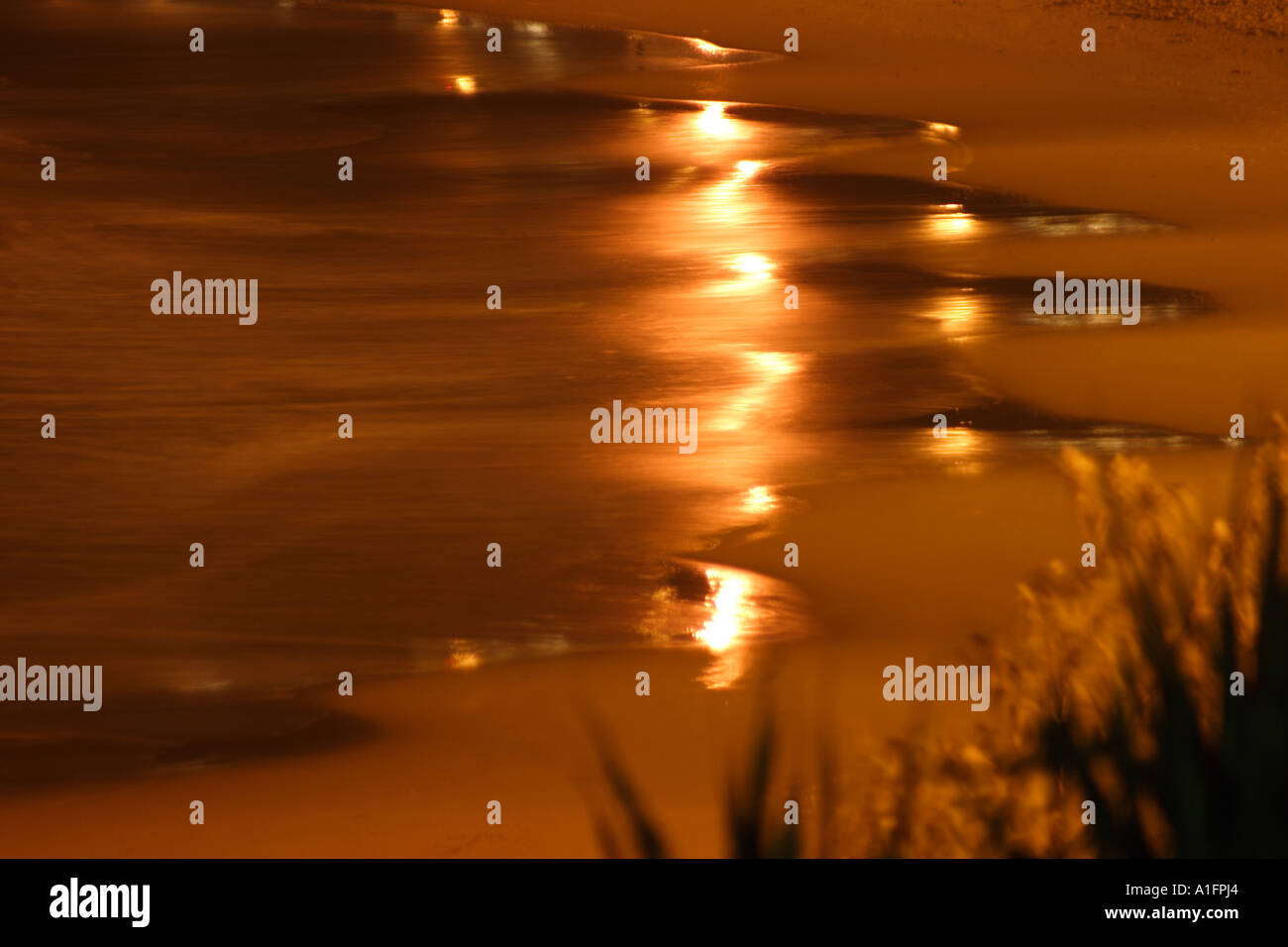Peaceful moonlit beach empty hi-res stock photography and images - Alamy