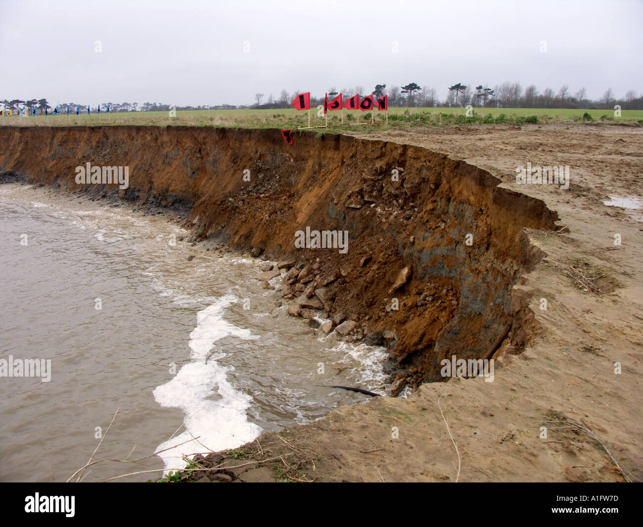 Coastal erosion East Lane Bawdey Suffolk England Stock Photo - Alamy