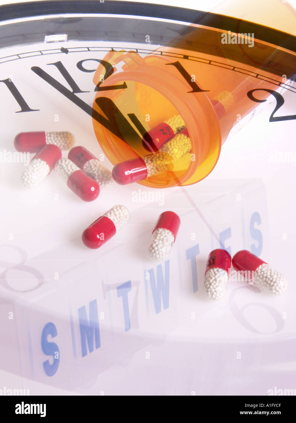 Time release medication Stock Photo