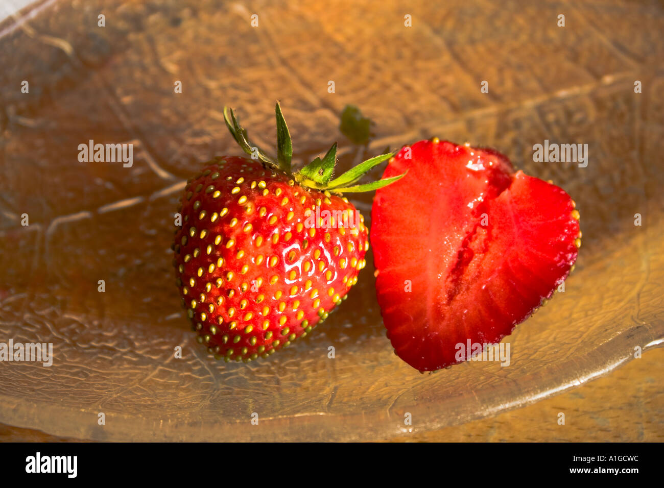Strawberries glass half hi-res stock photography and images - Alamy