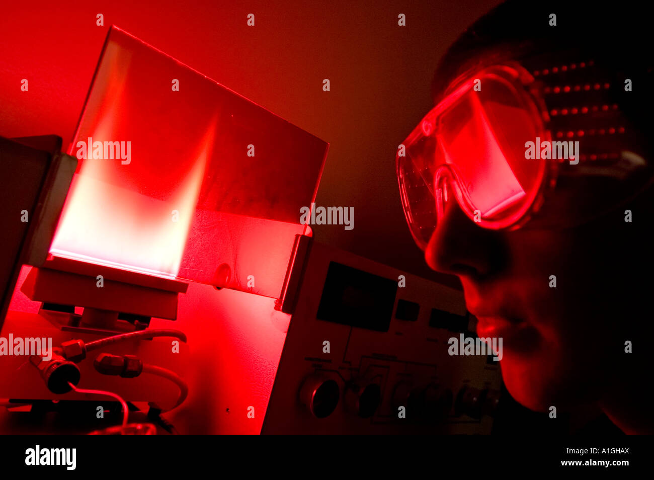 Chemical analysis with flame in science laboratory Stock Photo Alamy
