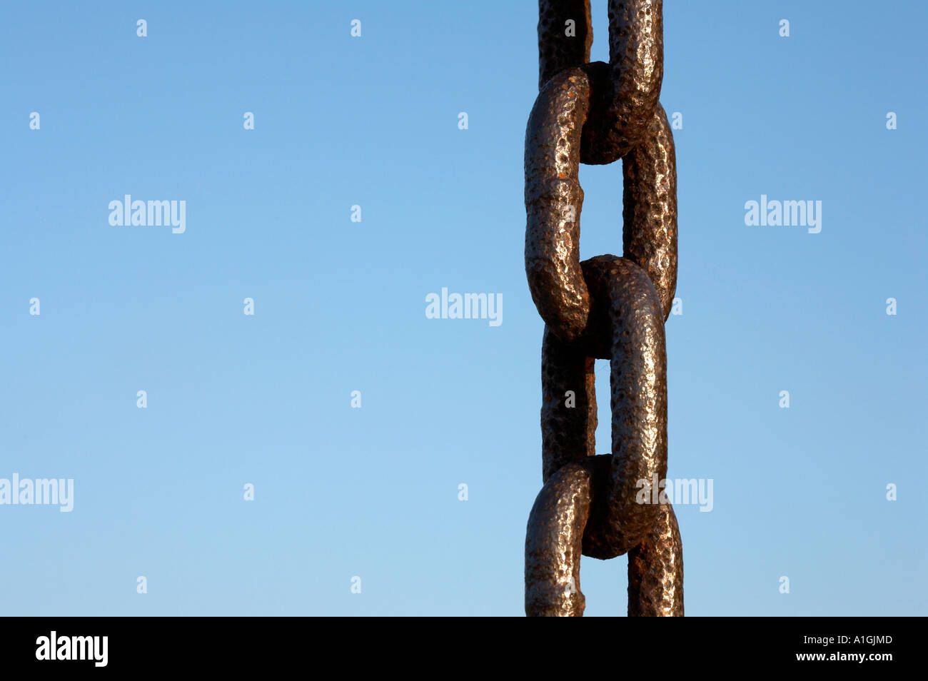 Single metal chain Shropshire England uk Stock Photo Alamy