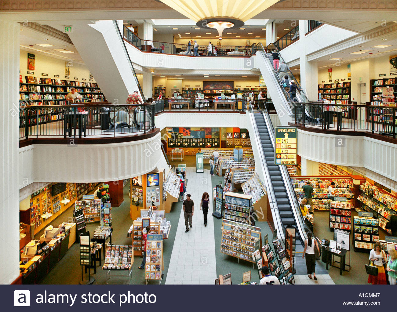 Interior of a barnes and noble bookstore the grove shopping mall