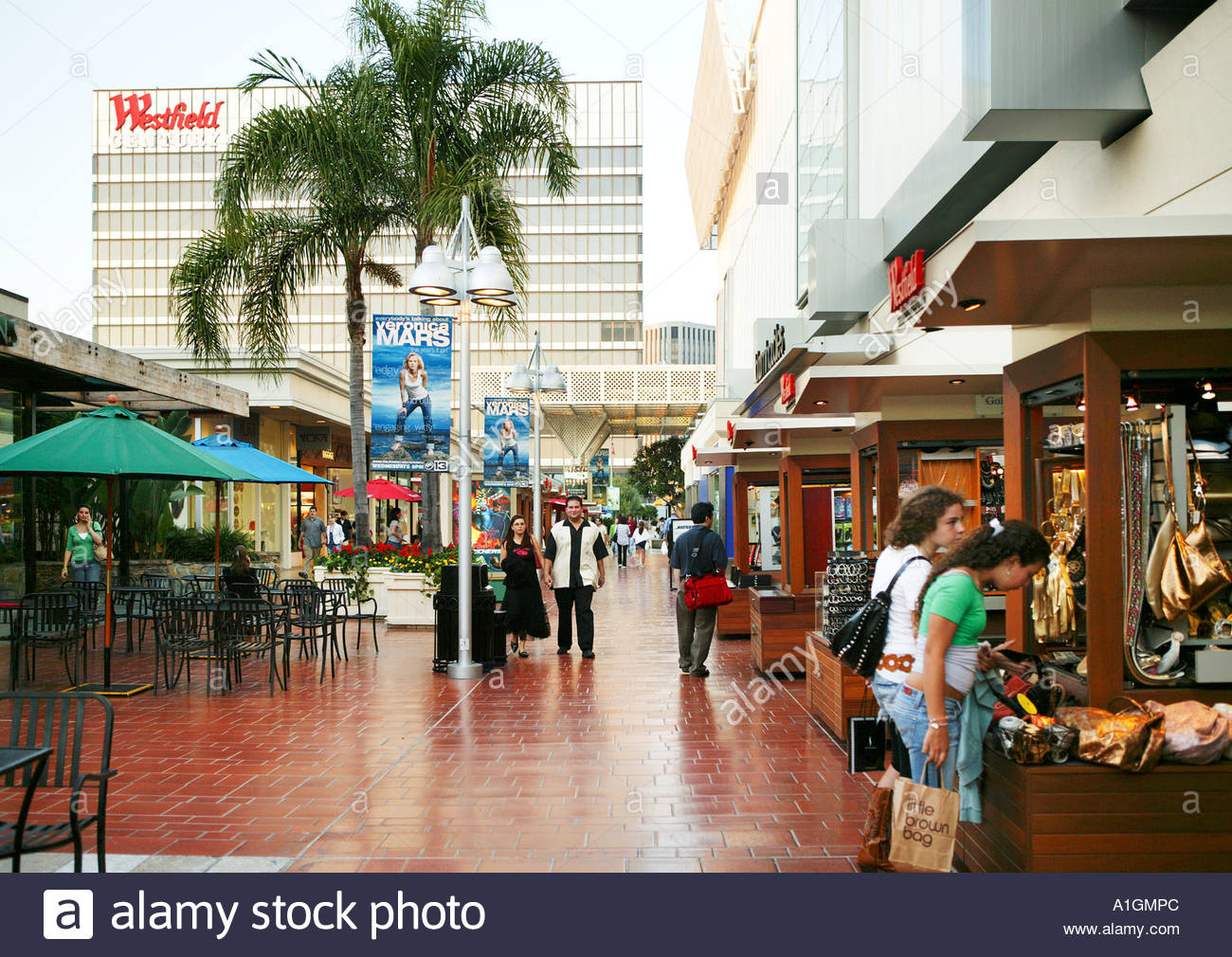 Century City Shopping Mall Los Angeles California Usa Stock