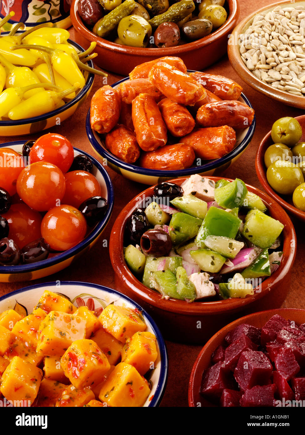 SPANISH TAPAS SELECTION Stock Photo - Alamy