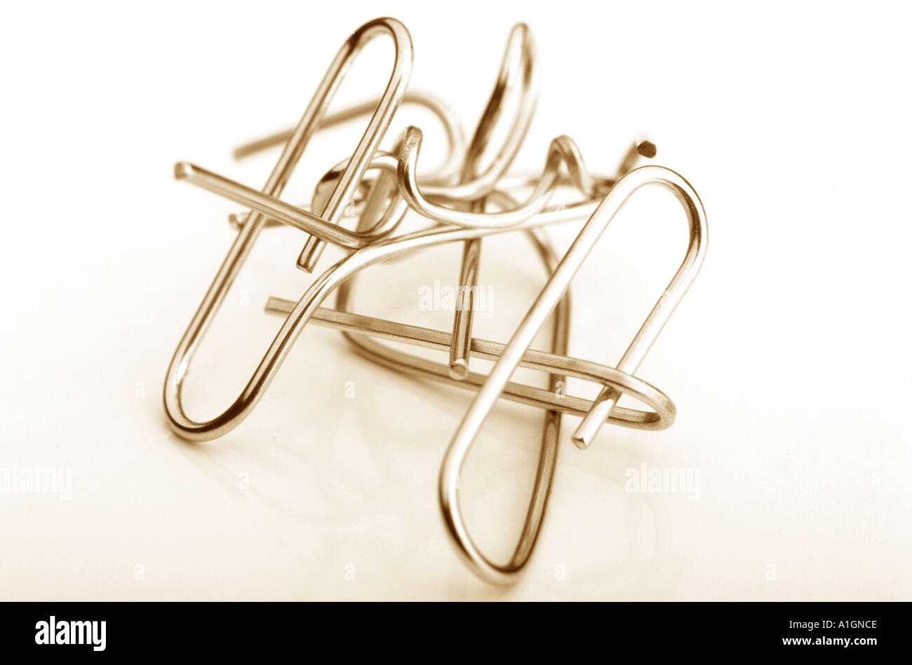 Tangled paper clips hires stock photography and images Alamy