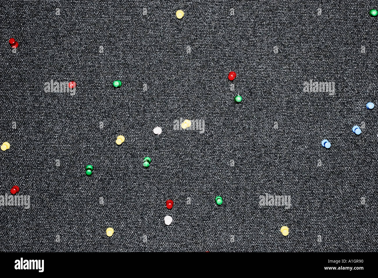 Empty Notice Board With Color Pins Stock Photo Alamy