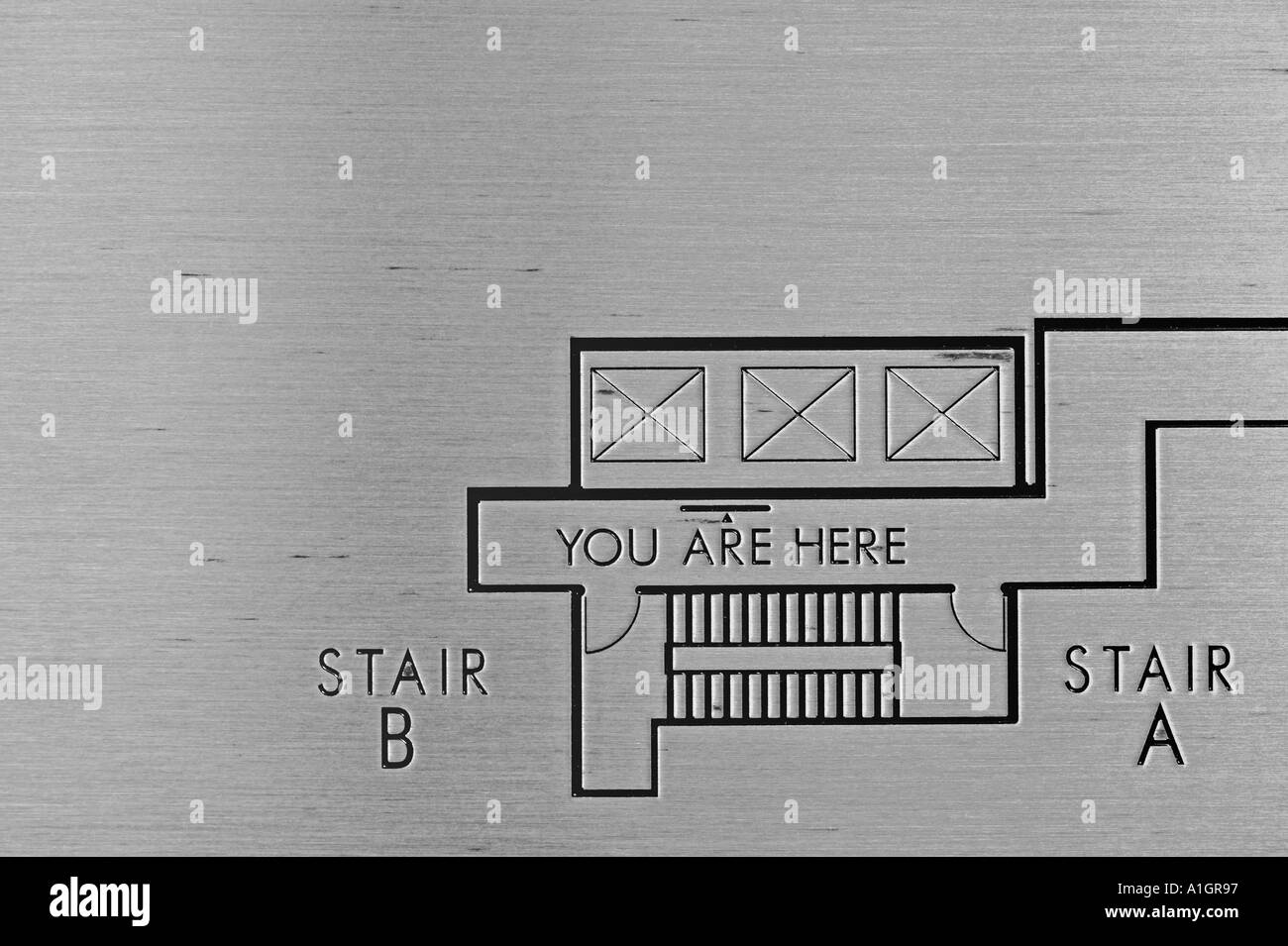 Floor Plan In High Rise Building Stock Photo